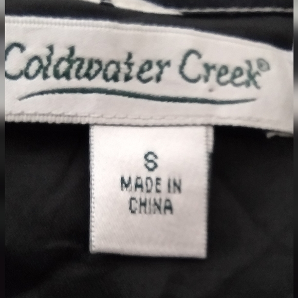 Vintage Coldwater Creek 100% Silk Floral Pleated Skirt Women's S Cream Black 90s - Picture 7 of 10